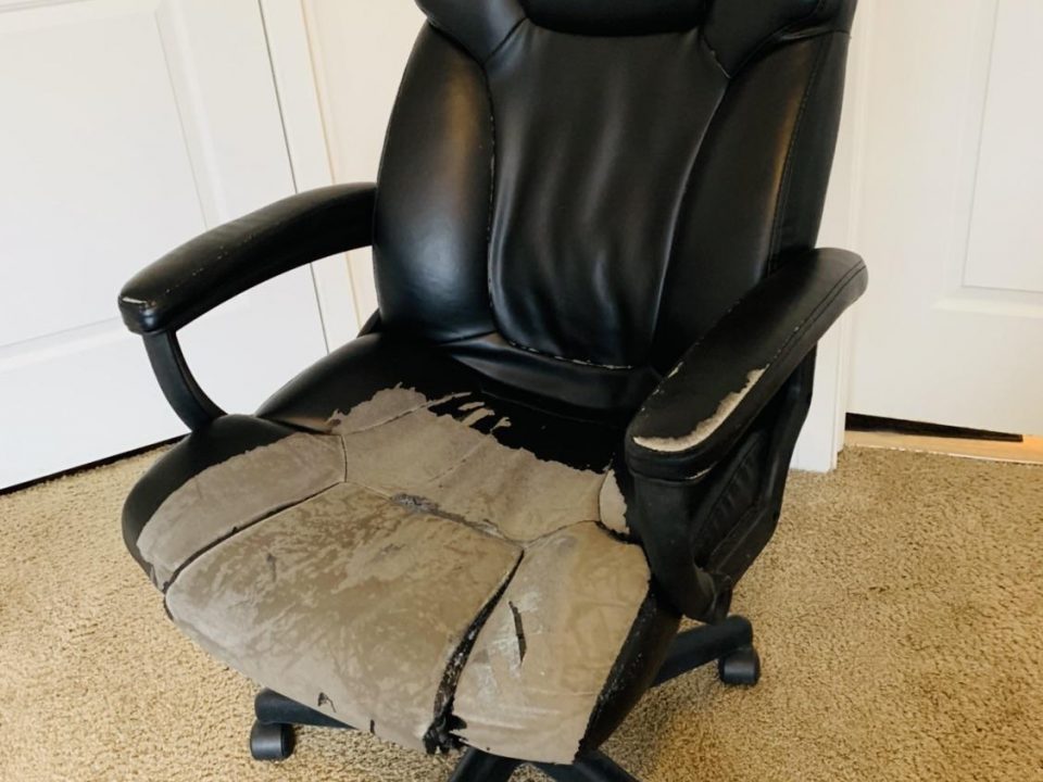 worn out office chair